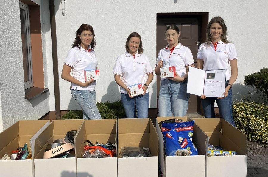 Donativos para animais pela HellermannTyton Polônia