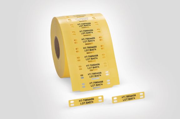 TIPTAG PU – estabilizada à UV, amarela: Tag de identificação para altas temperaturas