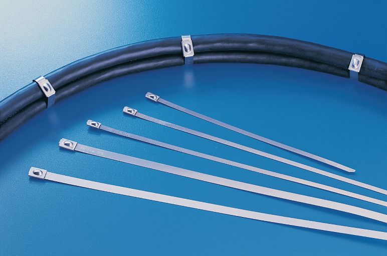 As abraçadeiras de aço inoxidável da série MBT garantem segurança adicional, alta resistência à tração e resistência ao fogo.