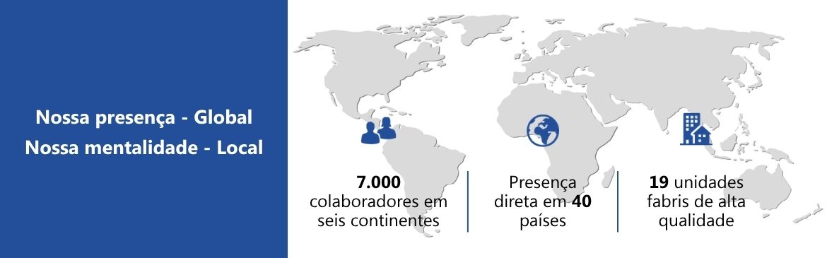 Onde 7.000 pessoas em mais de 40 países moldam o futuro do gerenciamento de cabos. Com o apoio de 19 fábricas de classe mundial.