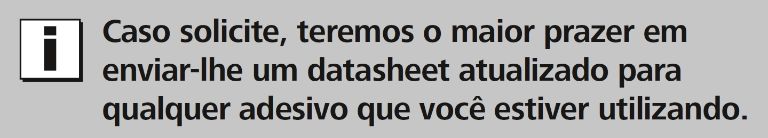 Solicitação das informações técnicas dos adesivos da HellermannTyton