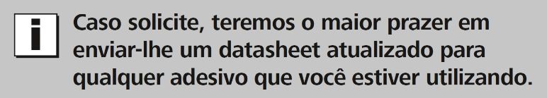 Solicitação das informações técnicas dos adesivos da HellermannTyton